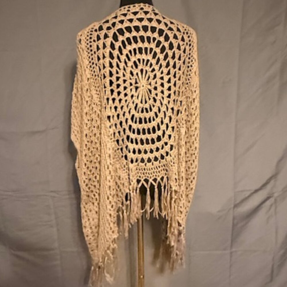 BEAUTIFUL Heavy Knit Crochet Tunic Size S/M - Picture 2 of 2